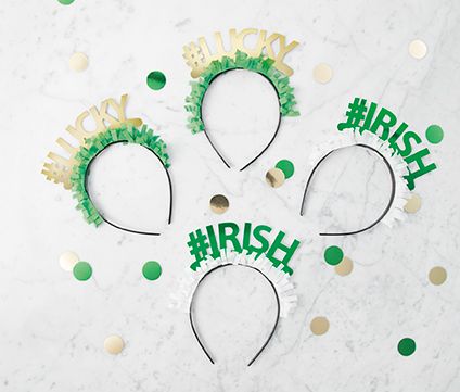 Foil St. Patrick's Day Headbands  4ct