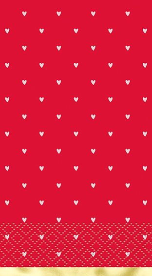 Red &amp; Pink Valentines Guest Napkins  16ct - Foil Stamping