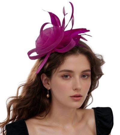 Classic Pink Feather Fascinator