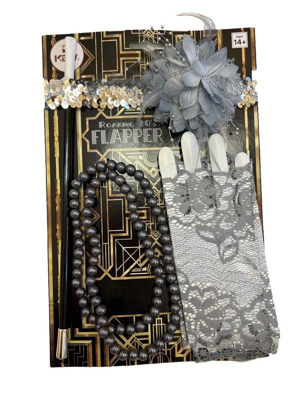 Roaring 20's Accessory Kit  - Silver