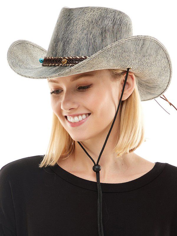 Mixed Print Western Cowboy Hat