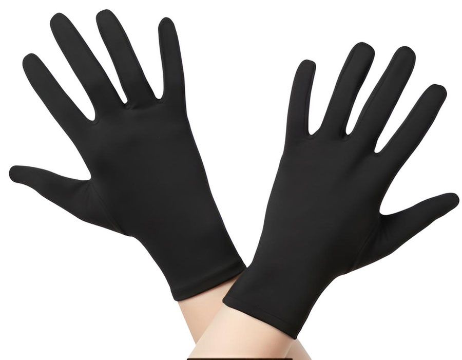 Short Black Gloves Adult