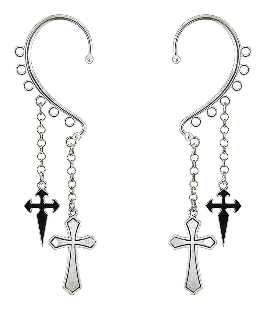 Gothic Cross Ear Cuffs