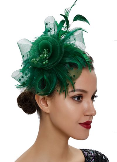 Elegant Green Fascinator