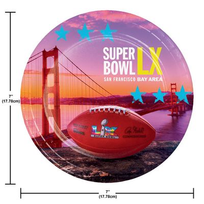 Super Bowl LX - 7" Plate  8Ct