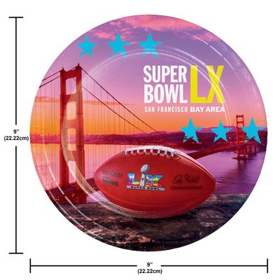 Super Bowl LX - 9" Plate  8Ct
