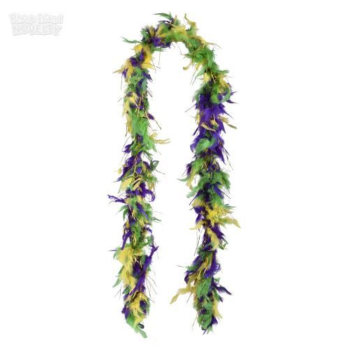 Mardi Gras Boa With Gold Tinsel - 6' 60g 1 Pc.