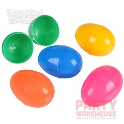 Hinged Plastic Easter Eggs 2.5" 100 Ct Box