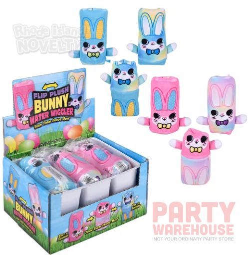 Easter Bunny Plush Water Wiggler 5.5" - 6 Ct Box