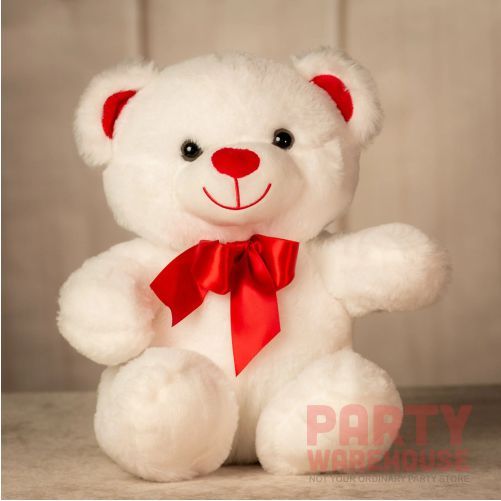 Sitting Sweetheart Bow Bear 12"