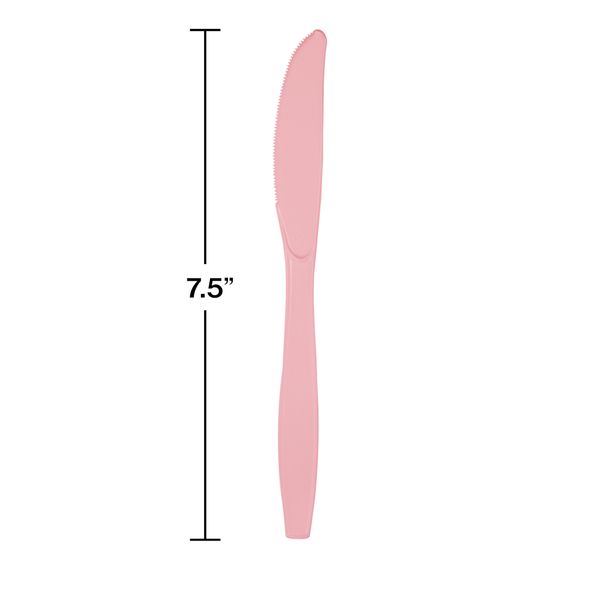 Plastic Knives Classic Pink 50 Ct