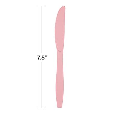 Plastic Knives Classic Pink 50 Ct