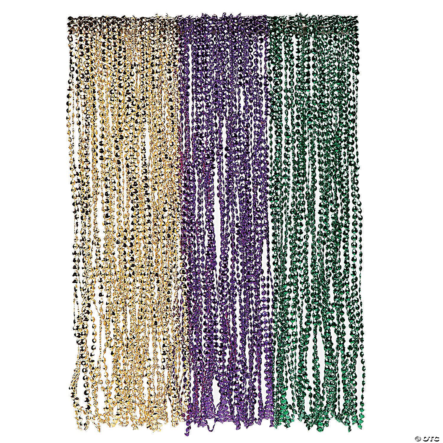 Bulk 144 Pc. Mardi Gras Parade Throwing Bead Necklaces