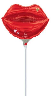 Mini Shape Lips - 14" Air Filled Mylar