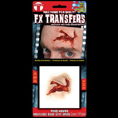 3D F/X Transfers Small Head Wound