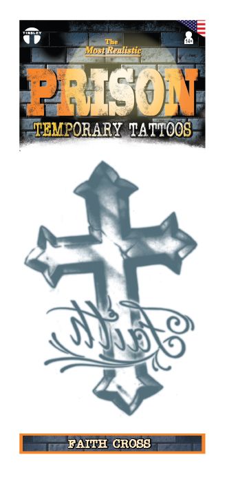 Prison Tattoo Faith - Cross