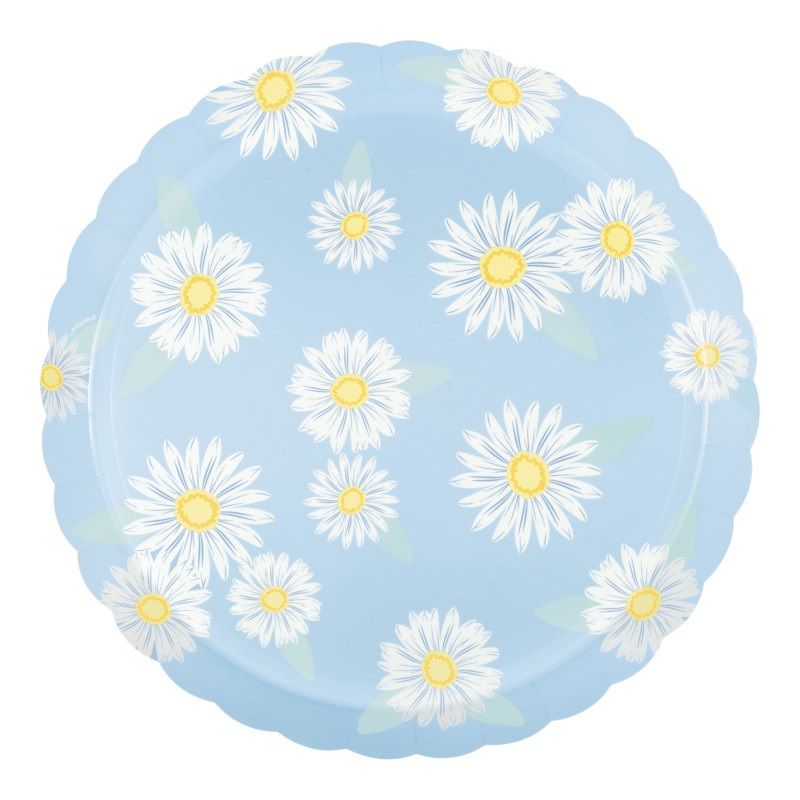 Fresh Daisy Gingham Scalloped Edge - 10" Plates  8ct