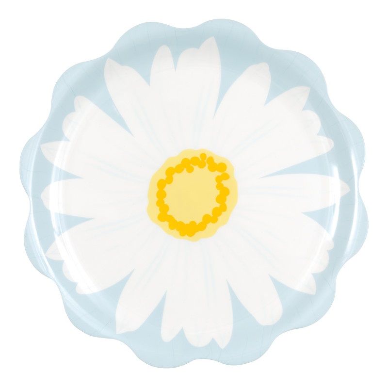 Fresh Daisy Scalloped Plastic Serving Tray