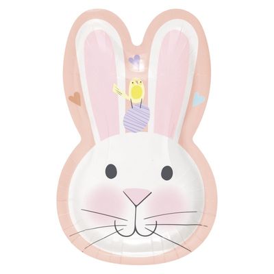 Pretty Easter Bunny Shaped - 8.25" Plates 8ct