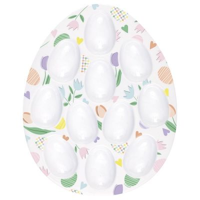 Pretty Easter Plastic Egg Holder Tray