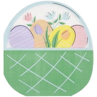 Pretty Easter Basket Shaped - Luncheon Napkins  16ct