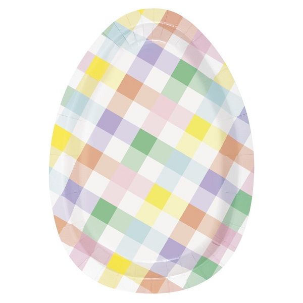 Pretty Easter Egg Shaped - 8.25" Plates  8ct