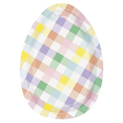 Pretty Easter Egg Shaped - 8.25" Plates  8ct