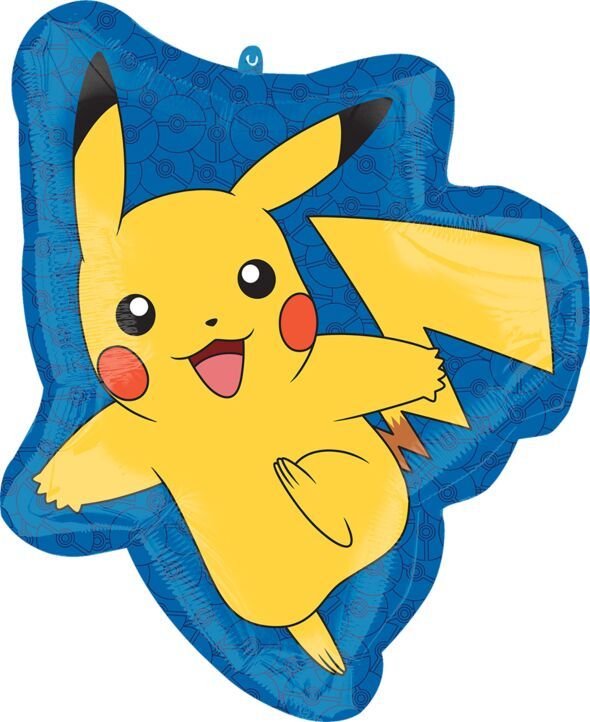 Pokemon - 29" Helium Filled Foil Shaped Balloon, Ribbon