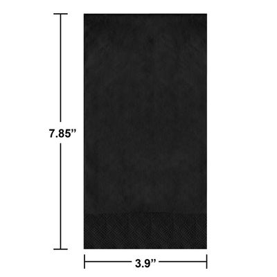 Guest Napkins 2 Ply Black 50 Ct