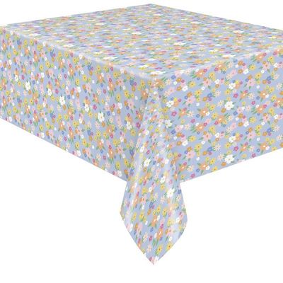Spring Garden Flannel Backed Rectangular Vinyl Table Cover  54" x 84"