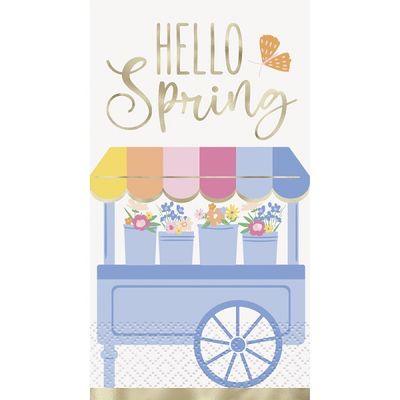 Spring Garden "Hello Spring" - Guest Towels  16ct - Foil Stamping