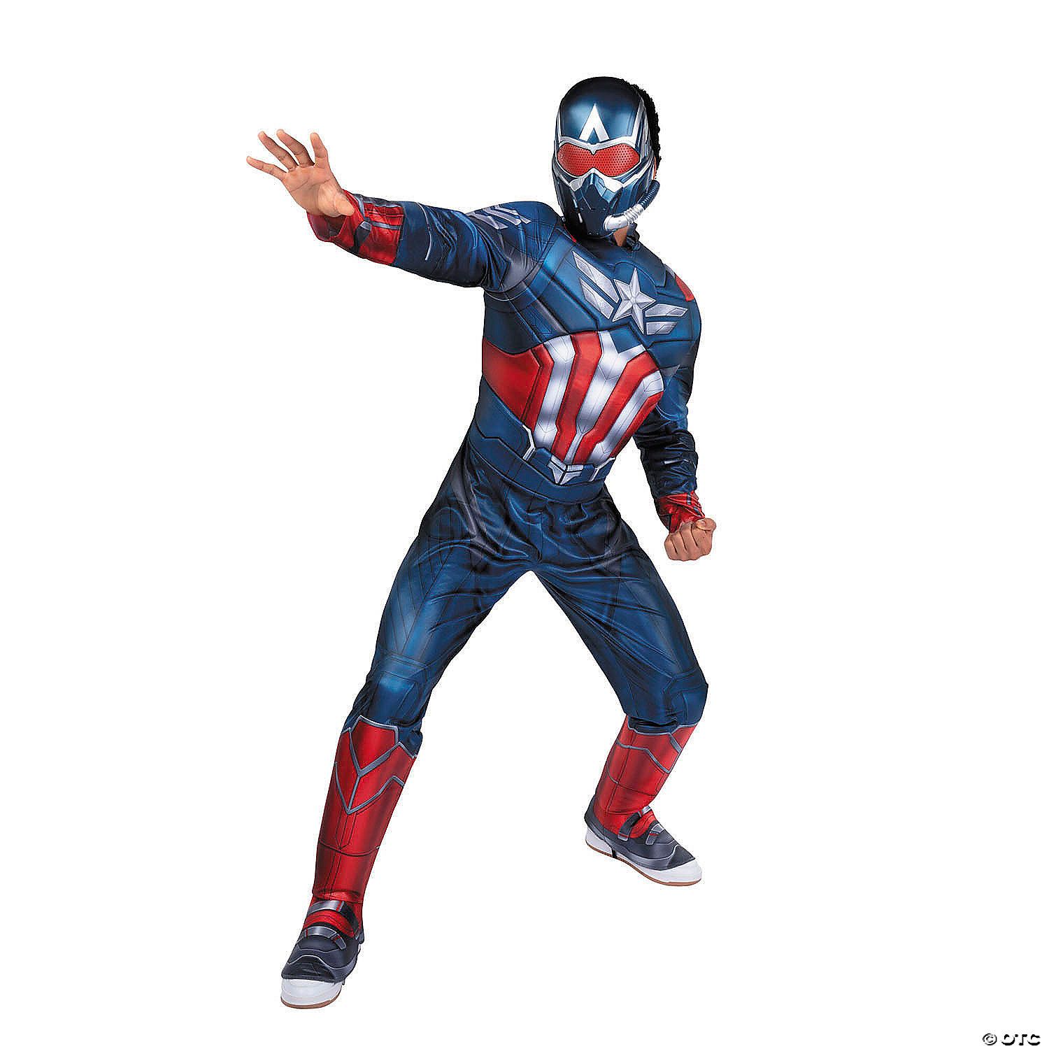 Captian America Brave New World Adult Qualux, Attribute: Mens, Size: Large (36-38)