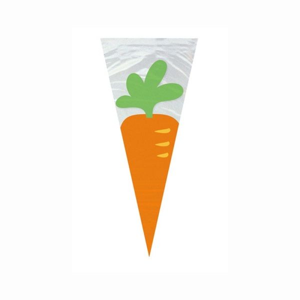 Carrot Cone Cellophane Bags  20ct