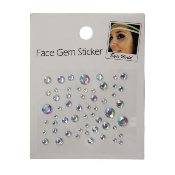 Face Gems - Silver Rhinestones
