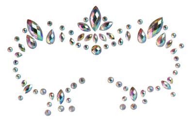 Face Gems - Silver Mask