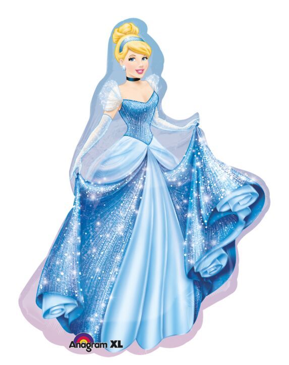 Cinderella - 33" Helium Filled Foil Shaped Balloon,Ribbon