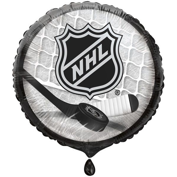NHL Hockey - 18" Helium Filled Foil Balloon, Ribbon