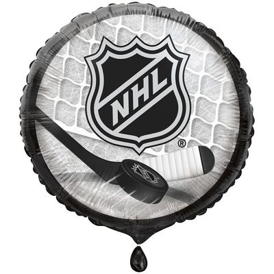 NHL Hockey - 18" Helium Filled Foil Balloon, Ribbon