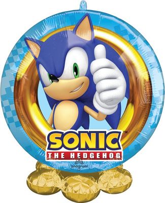 Sonic the Hedgehog Frillz - 20" Helium Filled Foil Balloon, Ribbon