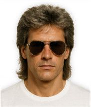 Men's Brown 80s Mullet Wig