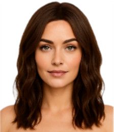 Short Wavy Brunette Bob Wig