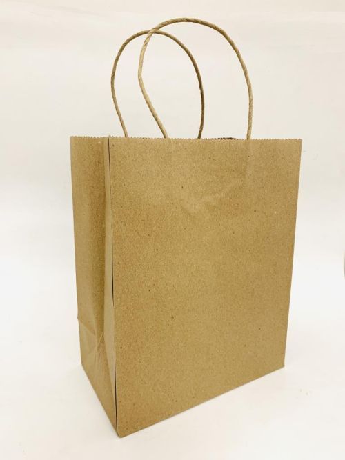 Kraft Bag Medium Natural - 8" x 10" x 4.75" - 10 Ct