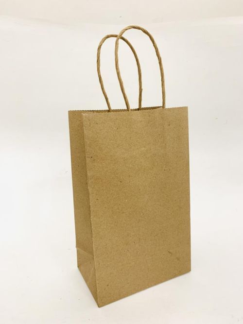 Kraft Bag Small Natural - 5.5" x 9" x 3.25" - 10 Ct