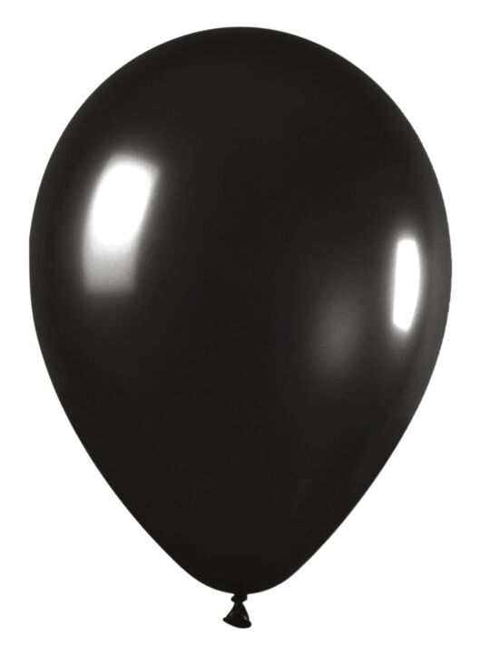 Deluxe Black  5" Latex Balloons - 50 Ct