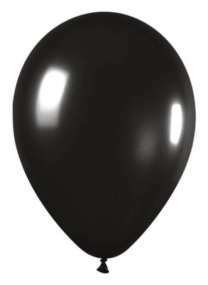 Deluxe Black  5" Latex Balloons - 50 Ct
