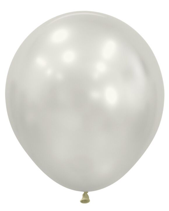 Silk Oyster White 18" Latex Balloons - 6 Ct