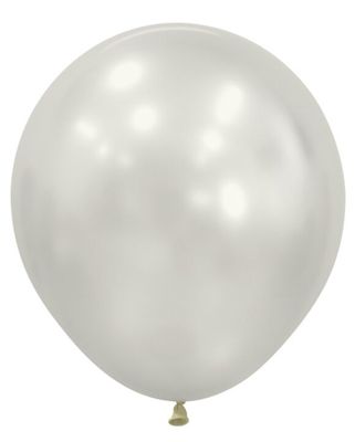 Silk Oyster White 18" Latex Balloons - 6 Ct
