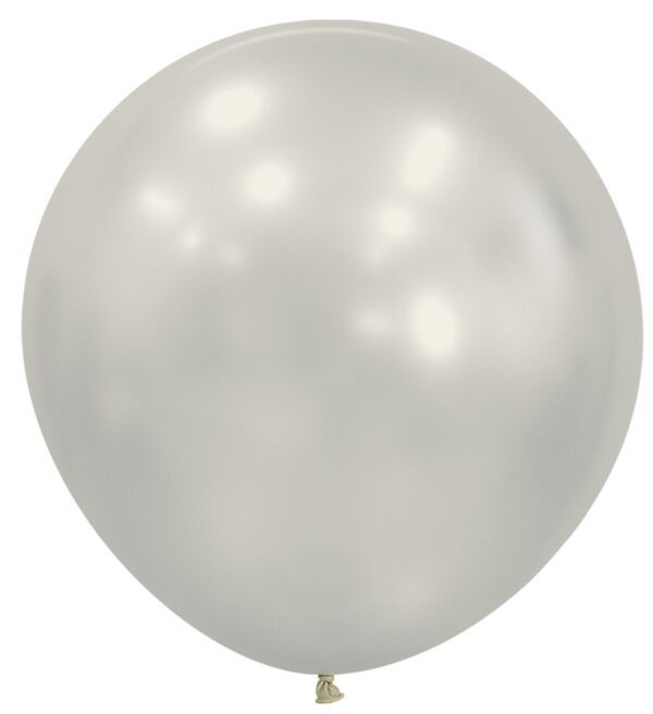 Silk Oyster White  24" Latex Balloons - 3 Ct