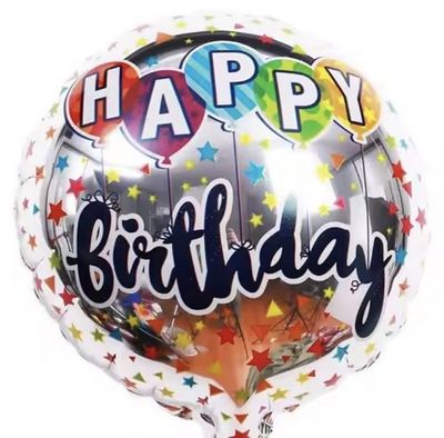 Happy Birthday Balloons - 9" Air Filled Foil