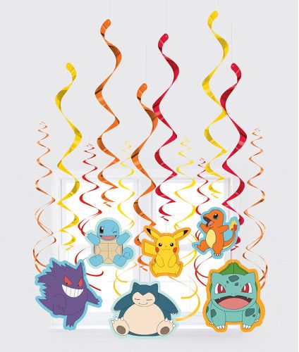 Pokemon - Hanging Swirl Decor 12 Ct